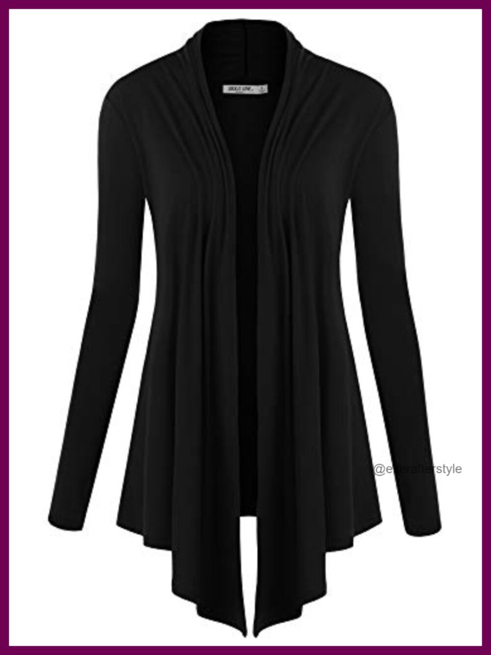 Lightweight Draped Open Front Asymmetrical Hem Cardigan Duster Cover Up